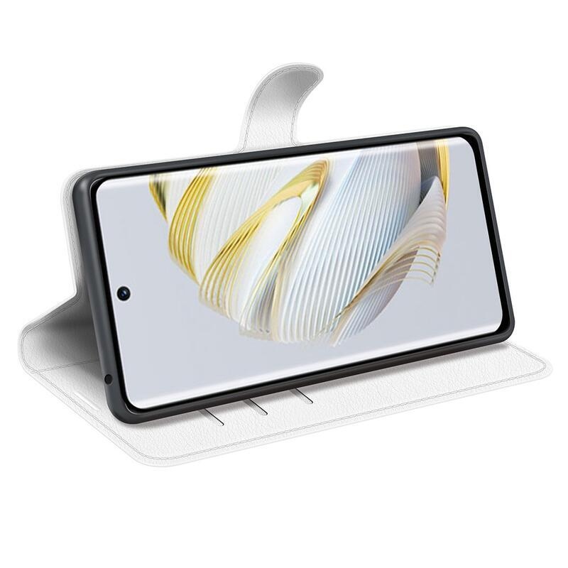 Litchi pénztárca tok a Huawei Nova 10 készülékhez - fehér