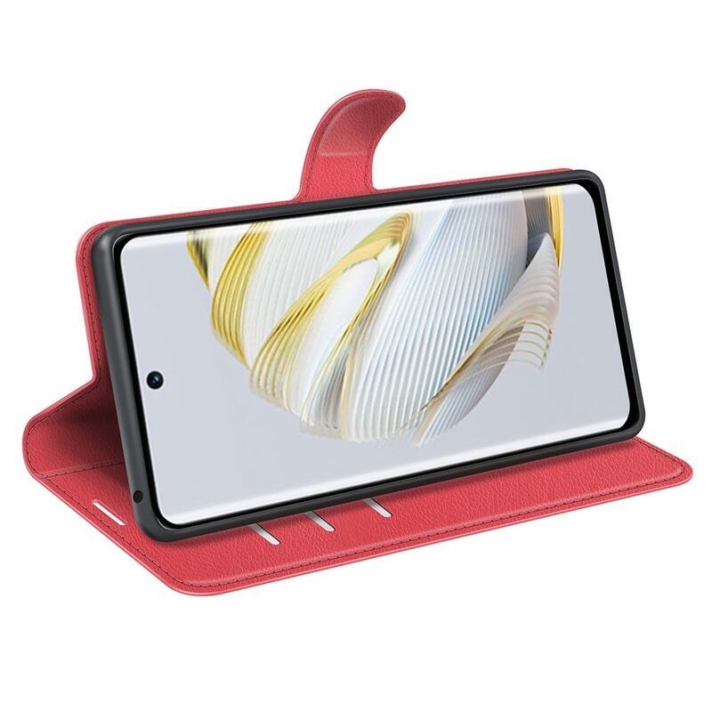 Litchi pénztárca tok Huawei Nova 10 - piros