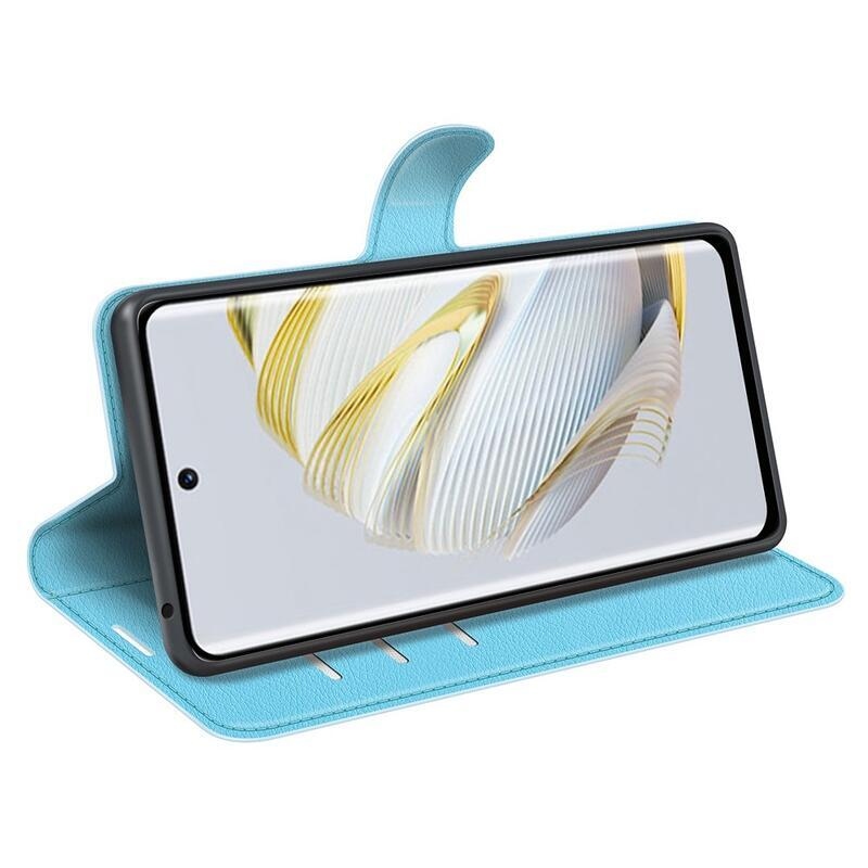 Litchi pénztárca tok Huawei Nova 10 - kék