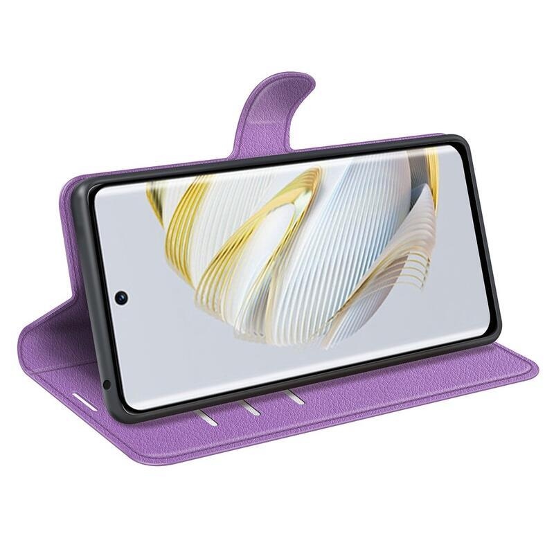 Litchi pénztárca tok Huawei Nova 10 Pro-hoz - lila