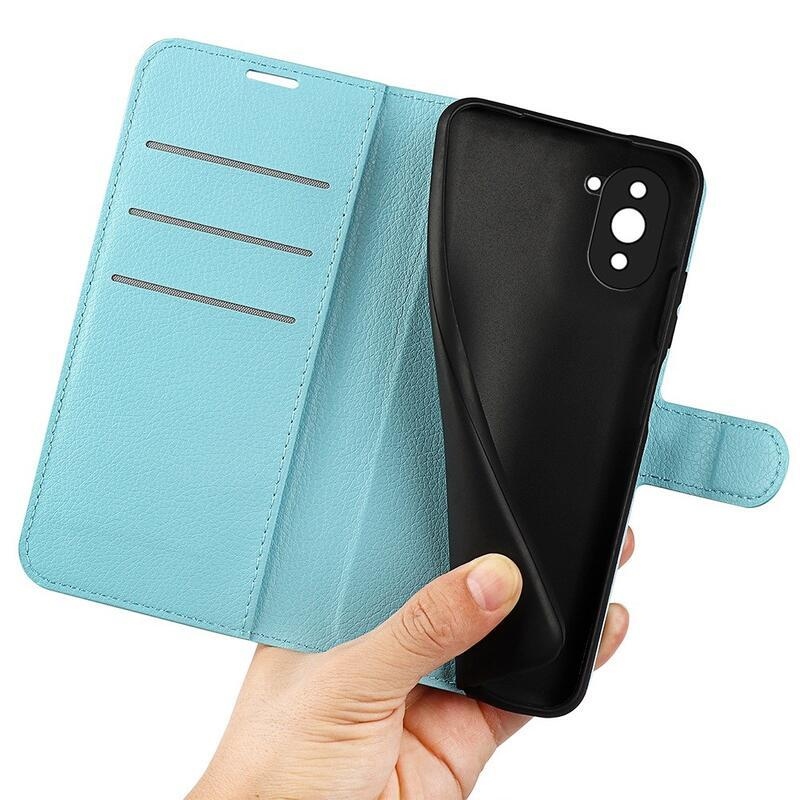 Litchi pénztárca tok Huawei Nova 10 Pro-hoz - kék