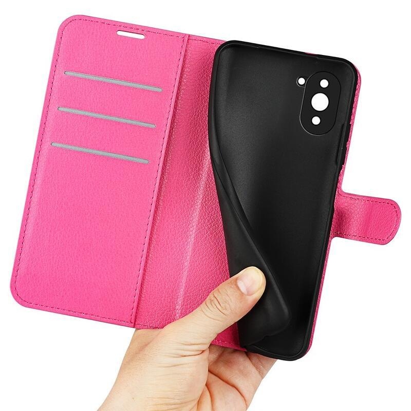 Litchi pénztárca tok a Huawei Nova 10 Pro-hoz - rózsaszínű