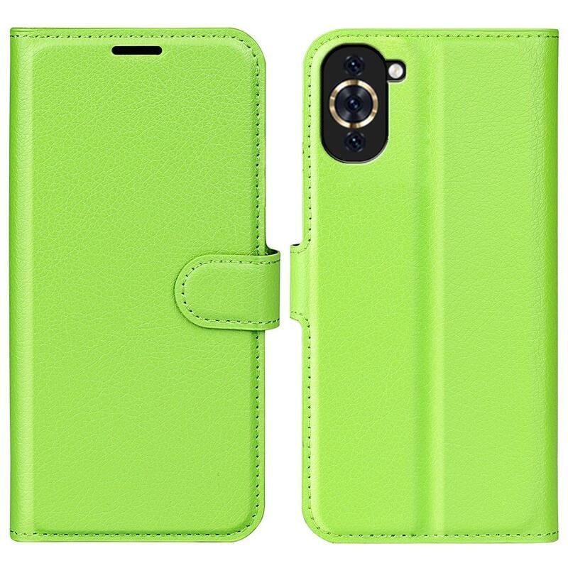 Litchi pénztárca tok Huawei Nova 10 Pro-hoz - zöld