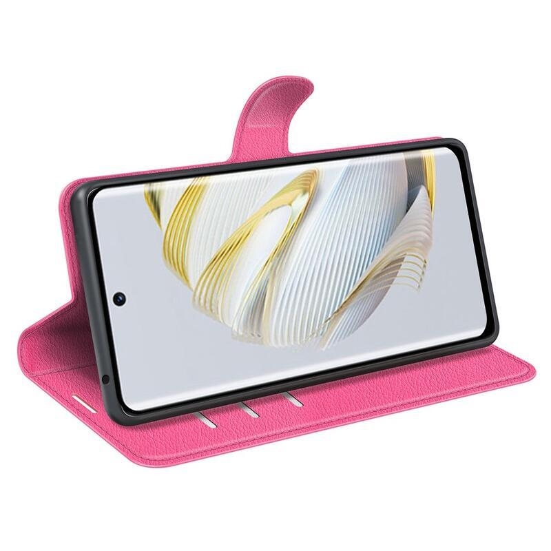 Litchi pénztárca tok Huawei Nova 10 - rózsaszínű