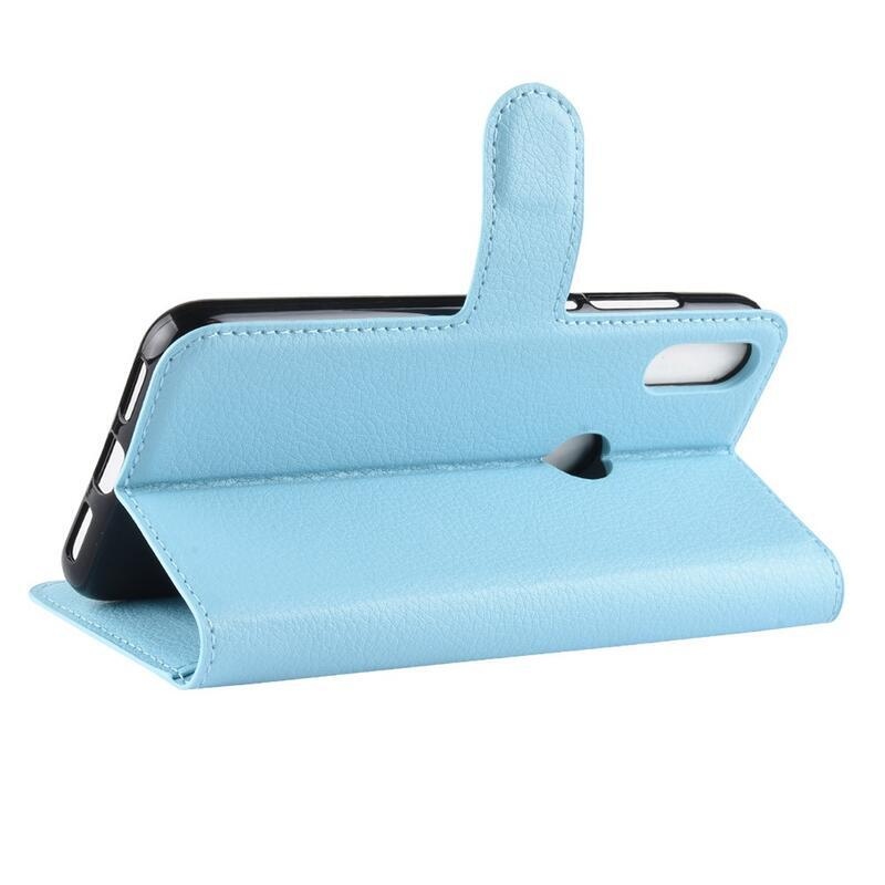 Litchi pénztárca tok Huawei P30 Lite-hoz - kék