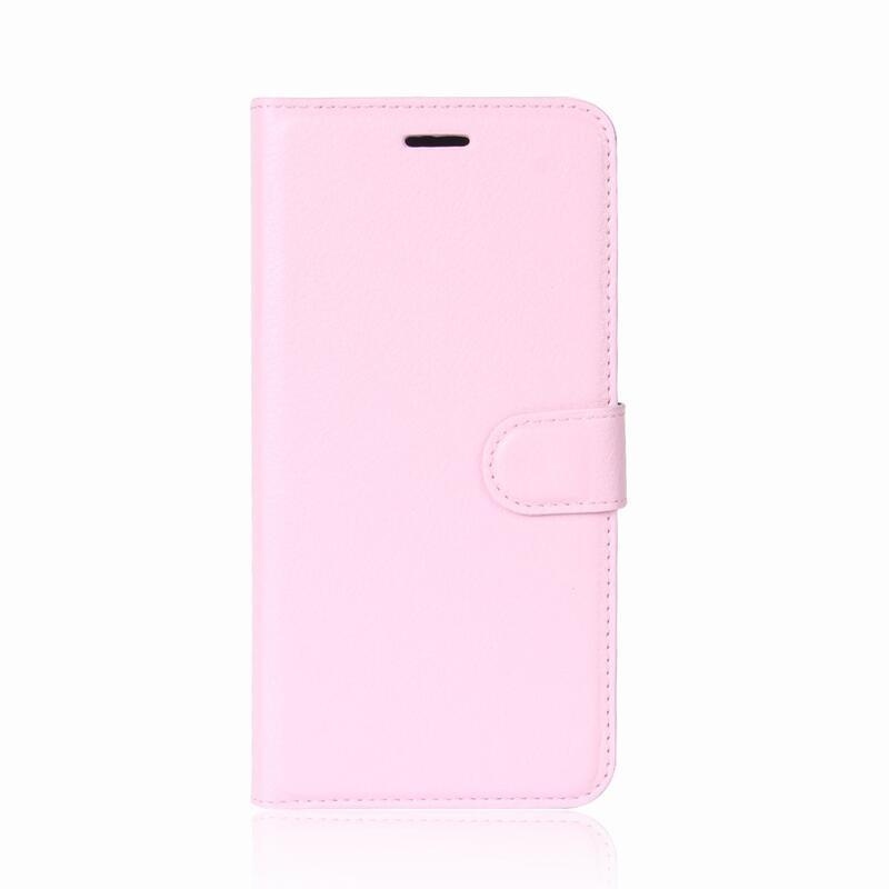 Litchi pénztárca tok Huawei P30 Lite-hoz - rózsaszín