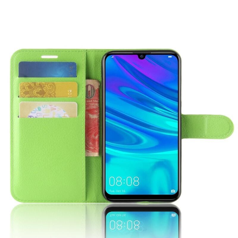 Litchi pénztárca tok Huawei P30 Lite-hoz - zöld