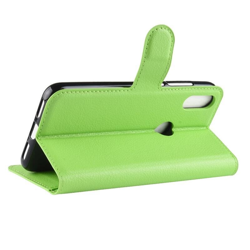 Litchi pénztárca tok Huawei P30 Lite-hoz - zöld