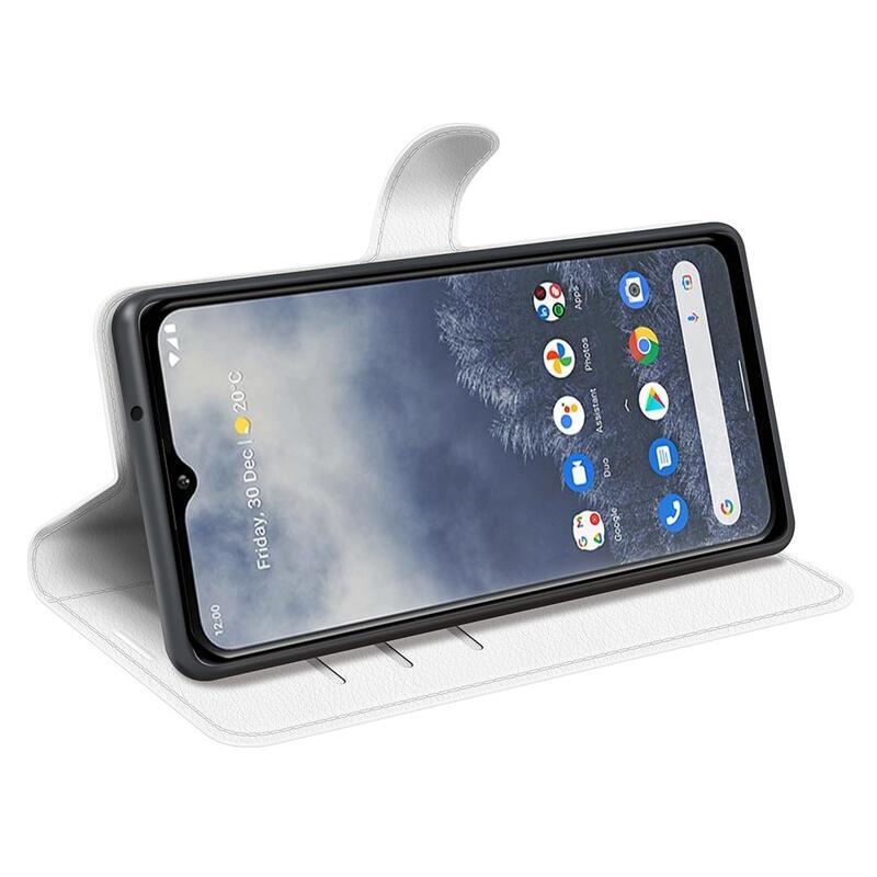 Litchi pénztárca tok a Nokia G60 5G készülékhez - fehér