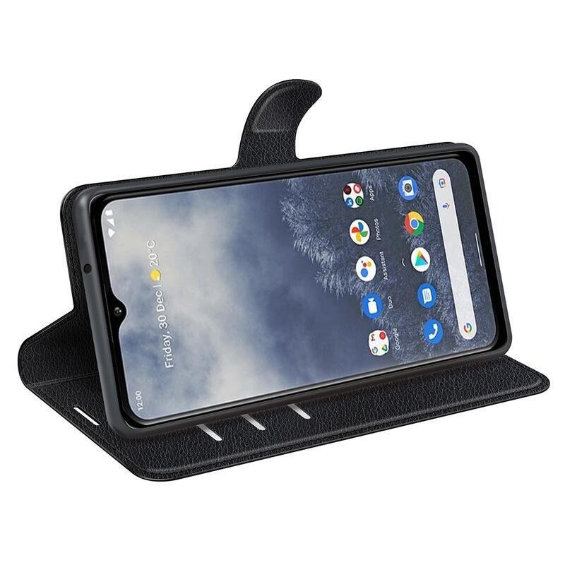 Litchi pénztárca tok a Nokia G60 5G készülékhez - fekete