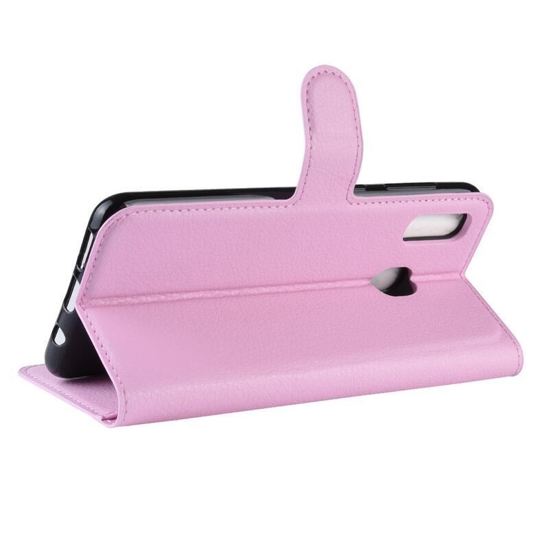 Litchi pénztárca tok Samsung Galaxy A20e készülékhez - rózsaszín