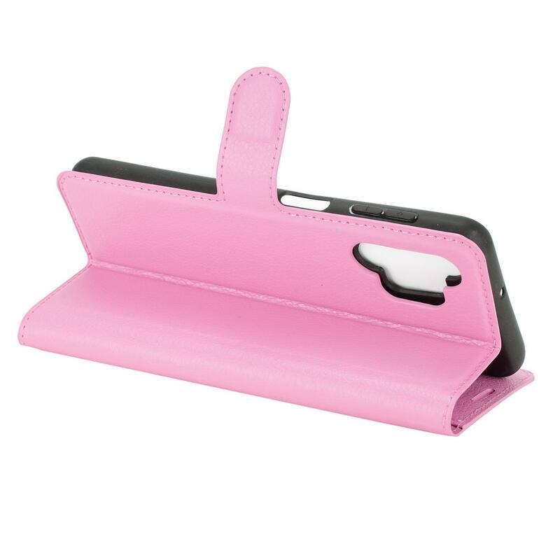 Litchi pénztárca tok Samsung Galaxy A32 4G készülékhez - rózsaszín