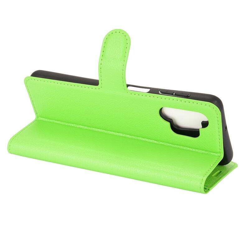 Litchi pénztárca tok Samsung Galaxy A32 4G - zöld