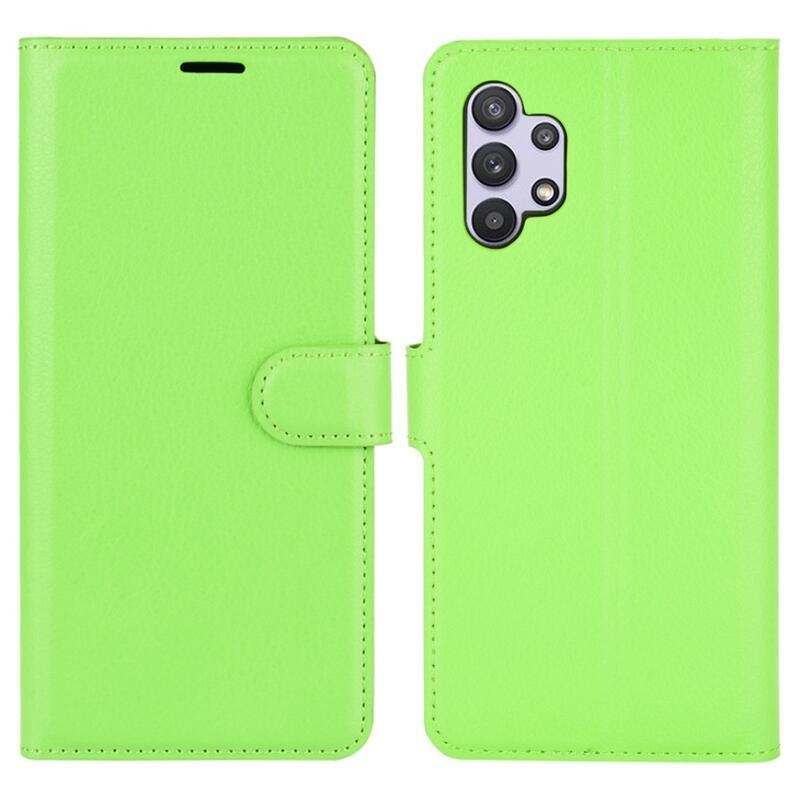 Litchi pénztárca tok Samsung Galaxy A32 4G - zöld