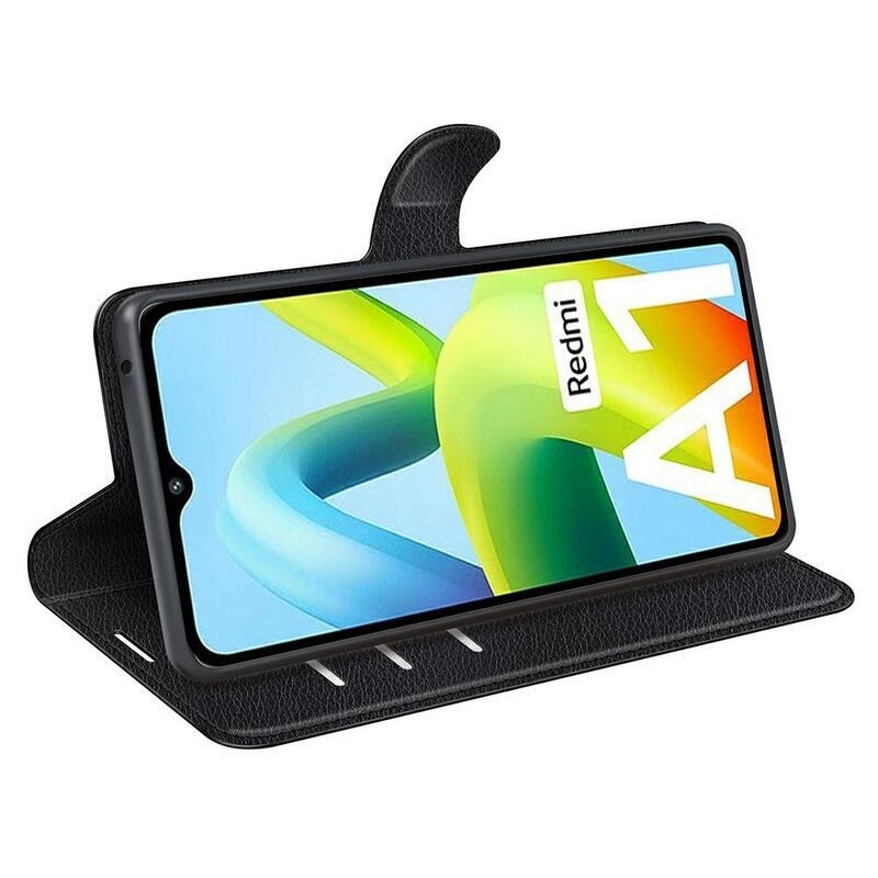 Litchi pénztárca tok Xiaomi Redmi A1/Redmi A2 - fekete