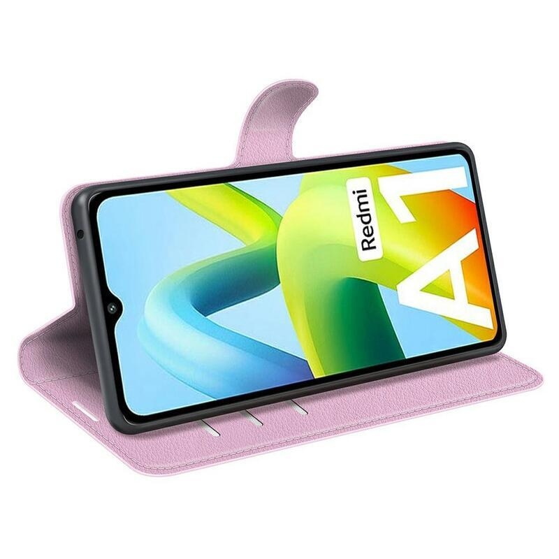 Litchi pénztárca tok Xiaomi Redmi A1/Redmi A2 - pink