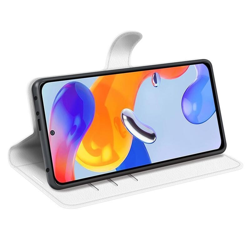 Litchi pénztárca tok Xiaomi Redmi Note 11 Pro 4G/5G - fehér