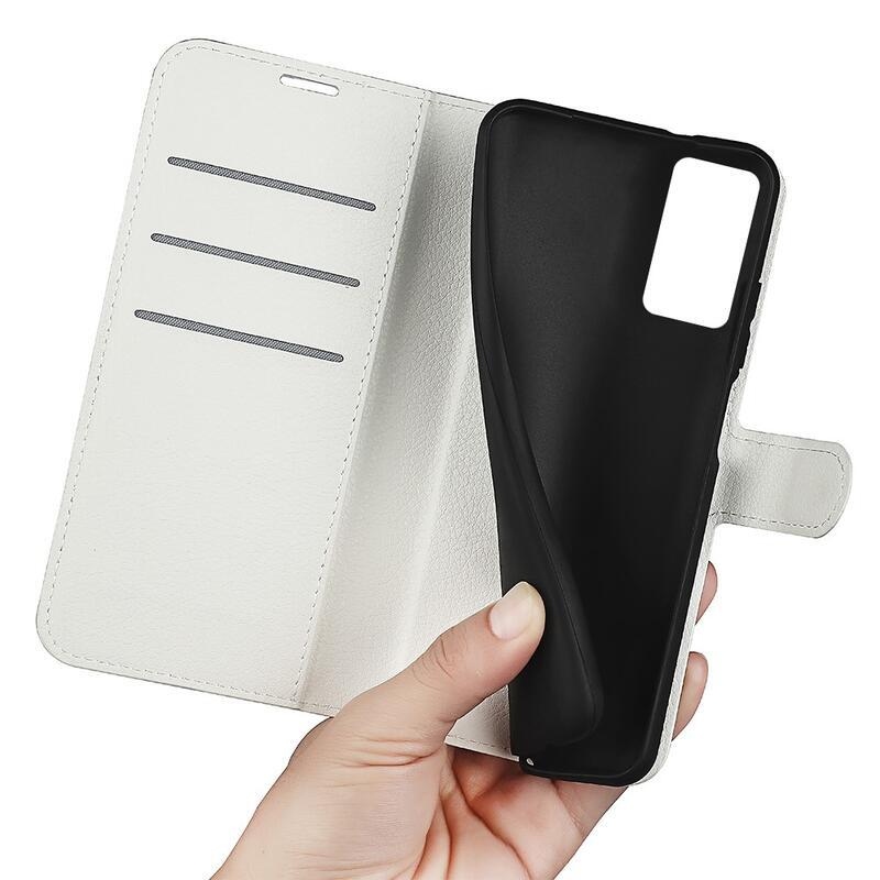 Litchi pénztárca tok Xiaomi Redmi Note 11 Pro 4G/5G - fehér