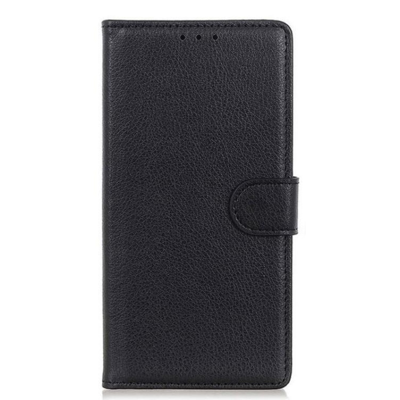 Litchi PU bőr pénztárca tok Honor 10 - fekete