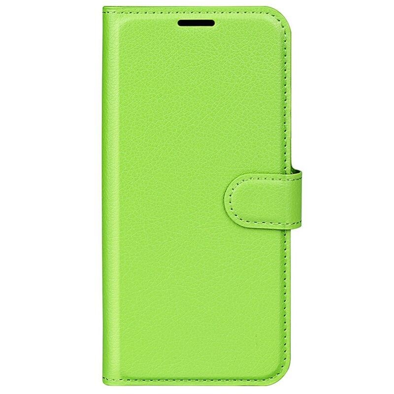 Litchi PU bőr pénztárca tok a Honor 70 5G számára - zöld