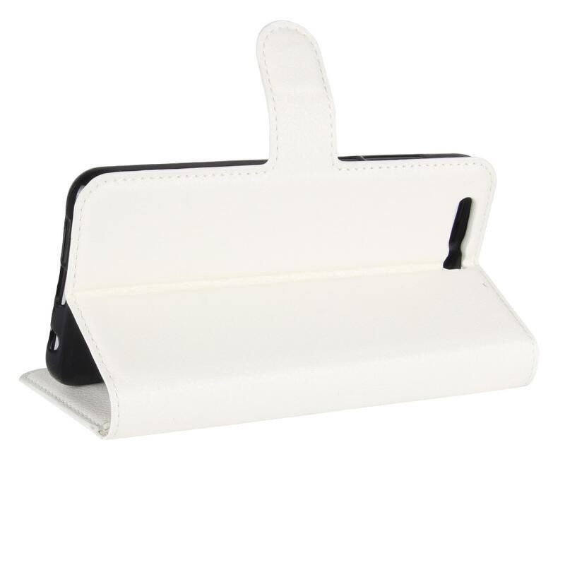 Litchi PU bőr pénztárca tok a Honor 9-hez - fehér