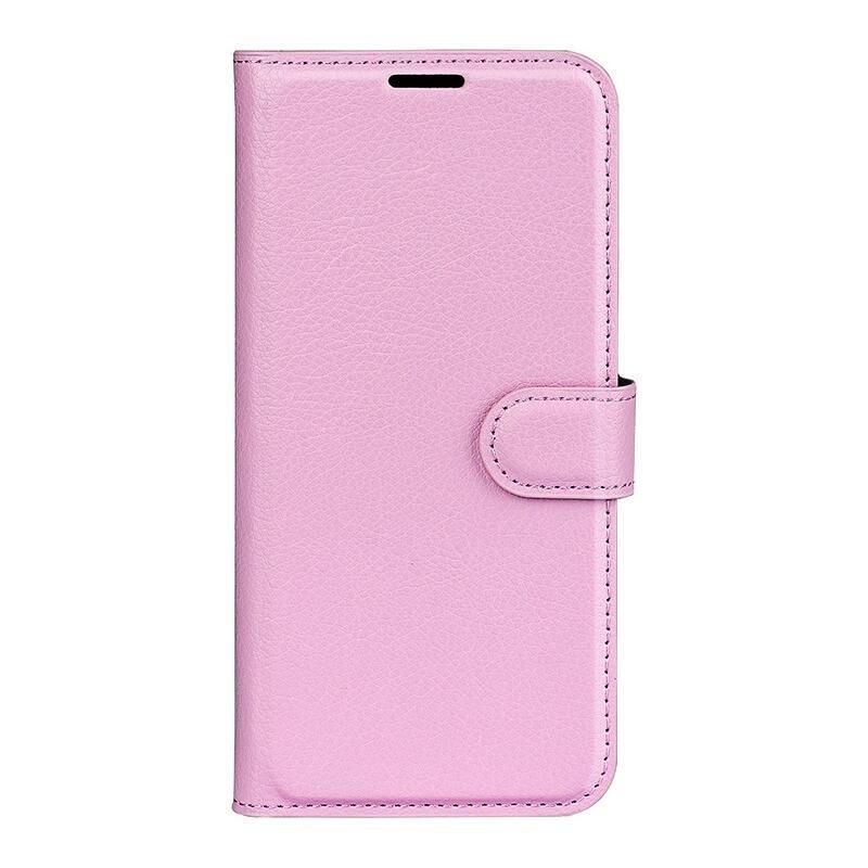 Litchi PU bőr pénztárca tok a Honor Magic 4 Pro 5G számára - rózsaszínű