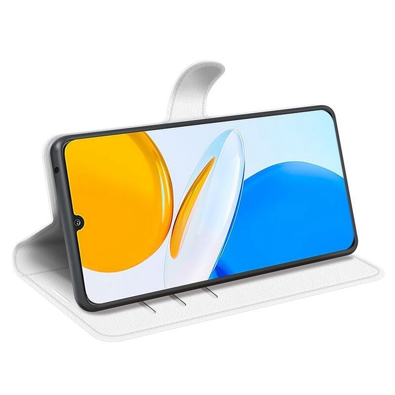 Litchi PU bőr pénztárca tok a Honor X7-hez - fehér