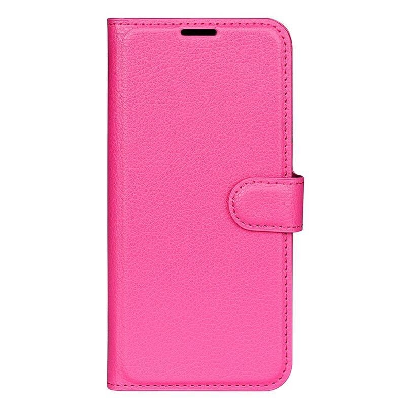 Litchi PU bőr pénztárca tok a Honor X8-hoz - rózsaszínű