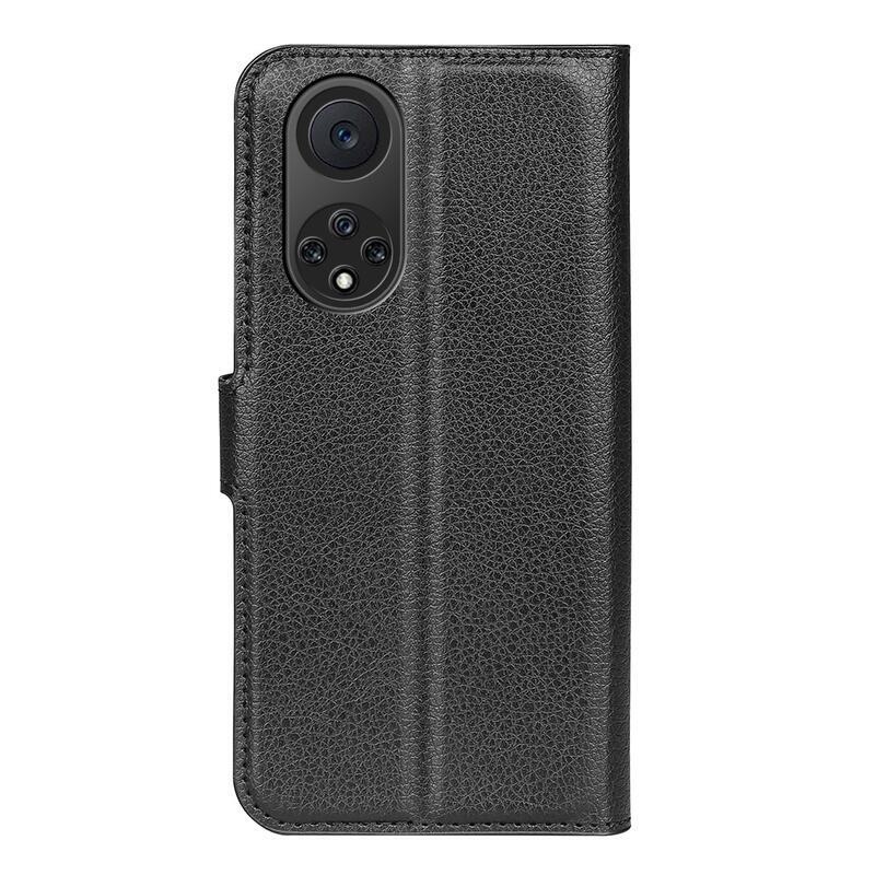 Litchi PU bőr pénztárca tok Huawei Nova 9/Honor 50 - fekete