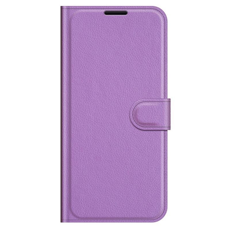 Litchi PU bőr pénztárca tok Huawei Nova 9 SE-hez - lila