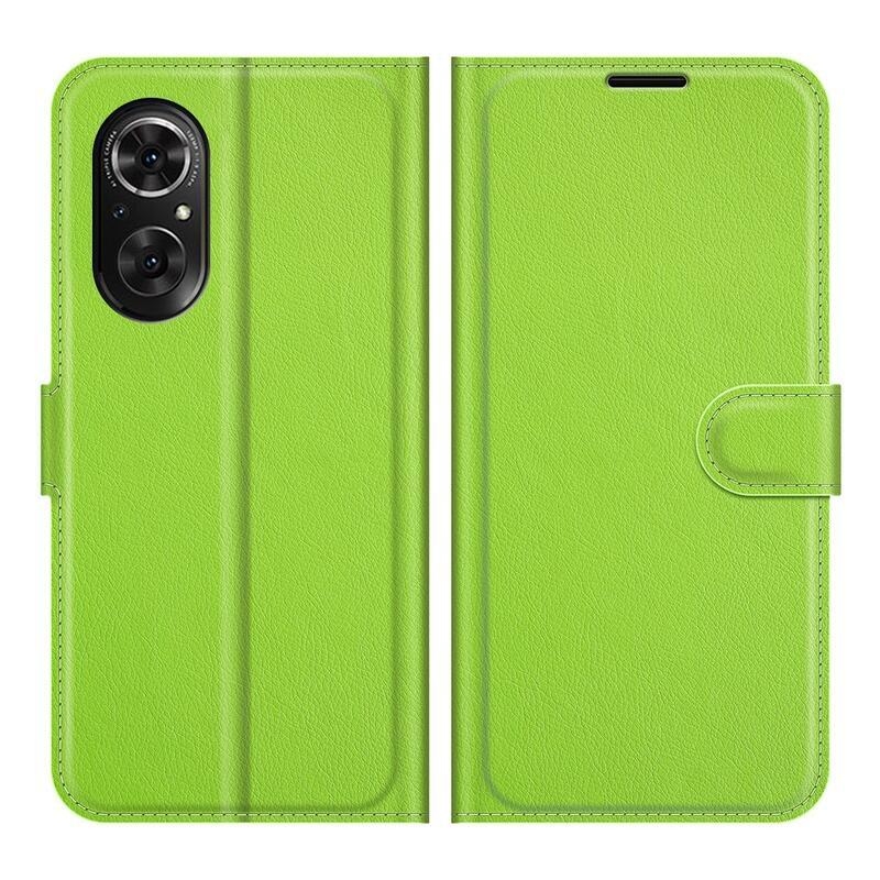 Litchi PU bőr pénztárca tok Huawei Nova 9 SE-hez - zöld