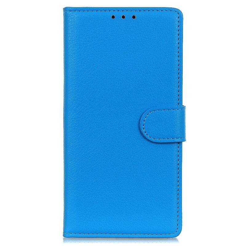 Litchi PU bőr pénztárca tok Huawei Nova Y90 - kék