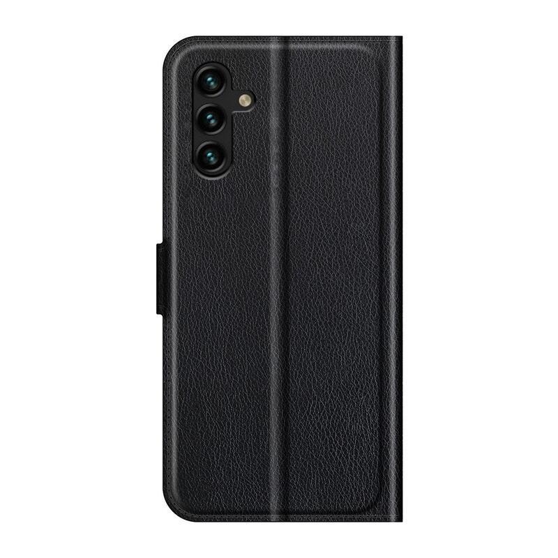 Litchi PU bőr pénztárca tok Samsung Galaxy A13 5G/Galaxy A04s (164.7 x 76.7 x 9.1 mm) - fekete
