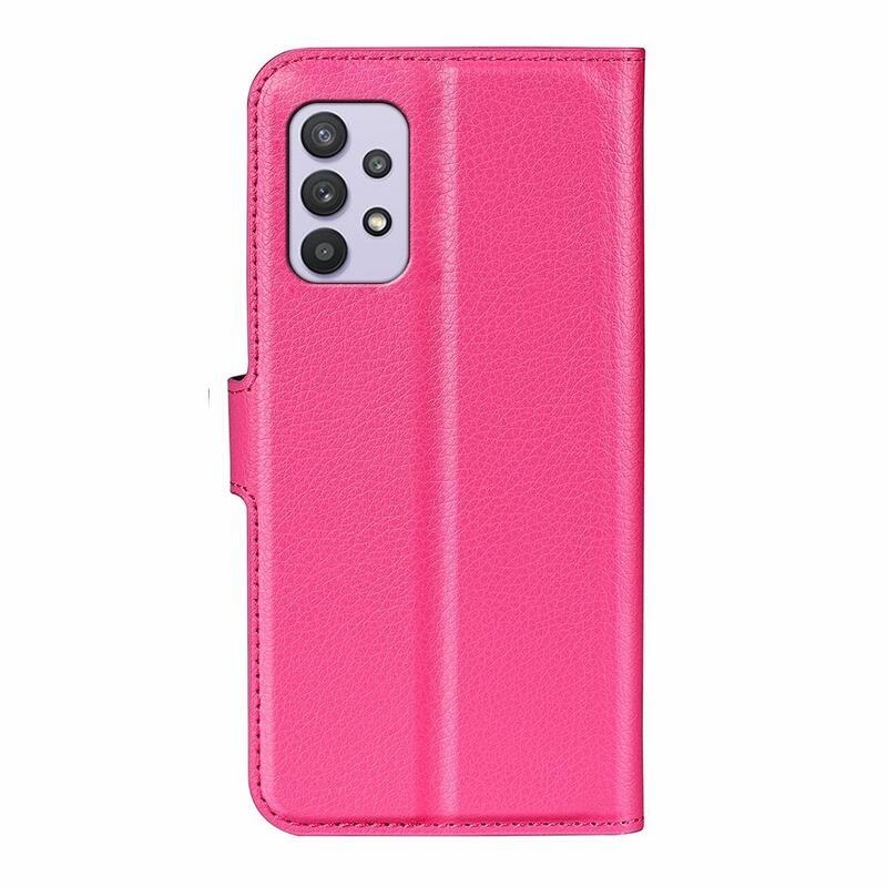 Litchi PU bőr pénztárca tok Samsung Galaxy A53 5G - rózsaszínű