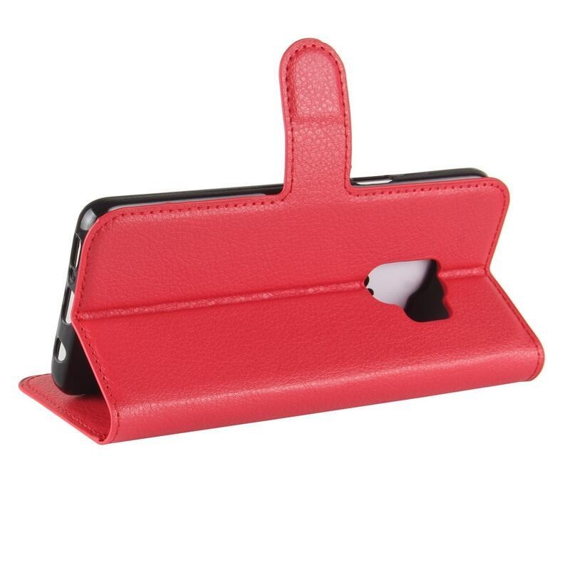 Litchi PU bőr pénztárca tok Samsung Galaxy S9 készülékhez - piros