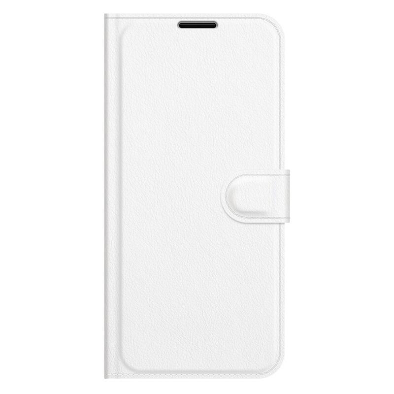 Litchi PU bőr pénztárca tok a Vivo Y21/Y21s/Y33s számára - fehér