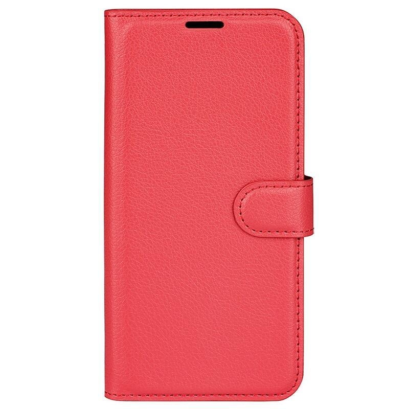 Litchi PU bőr pénztárca tok Xiaomi Redmi Note 11 4G/Note 11S 4G - piros