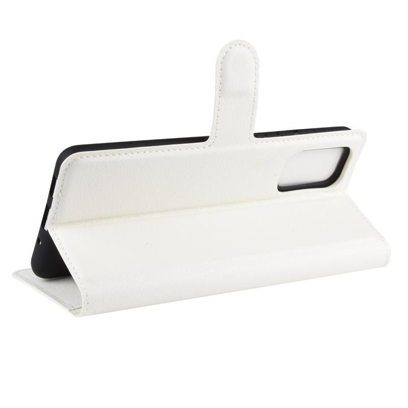 Litchi PU bőr pénztárca tok Samsung Galaxy S20 FE/S20 FE 5G készülékhez - fehér