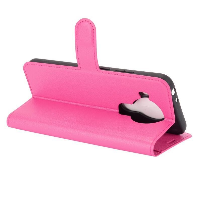 Litchi PU bőr pénztárca tok Nokia 5.4 mobiltelefonhoz - rózsaszínű