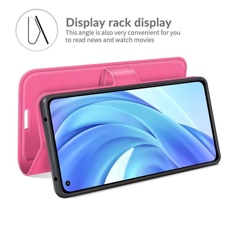 Litchi PU bőr pénztárca tok Xiaomi Mi 11 Lite 4G/5G/Mi 11 Lite 5G NE mobiltelefonhoz - rózsaszínű