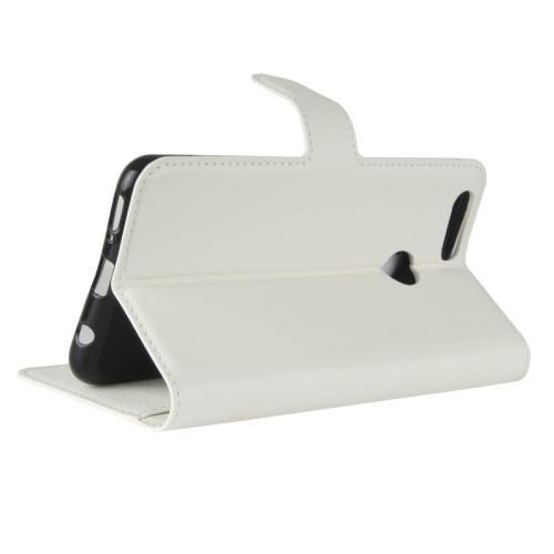 Litchi PU bőr tok a Honor 7X készülékhez - fehér