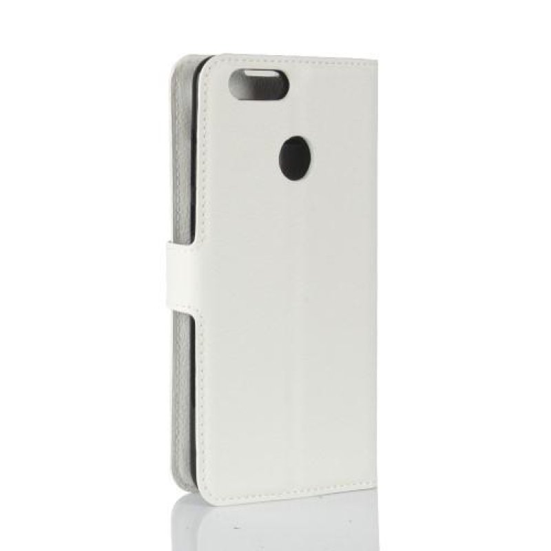 Litchi PU bőr tok a Honor 7X készülékhez - fehér