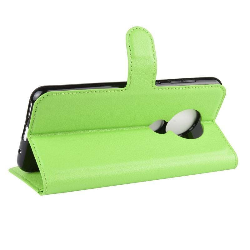 Litchi PU bőr tok Nokia 6.2 / Nokia 7.2 készülékhez - zöld színű