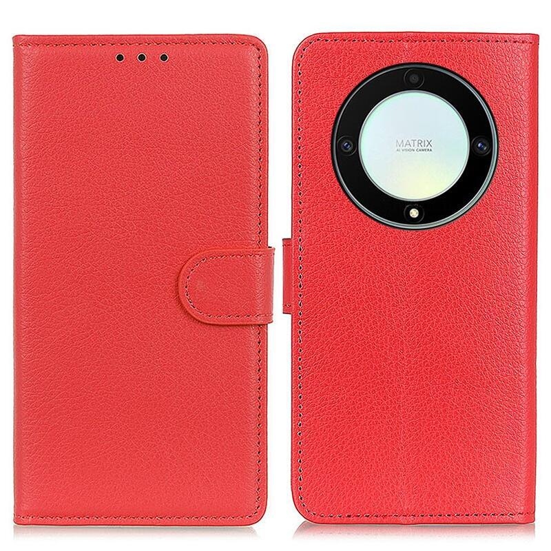 Litchie könyvtáska Honor Magic 5 Lite 5G készülékhez - piros