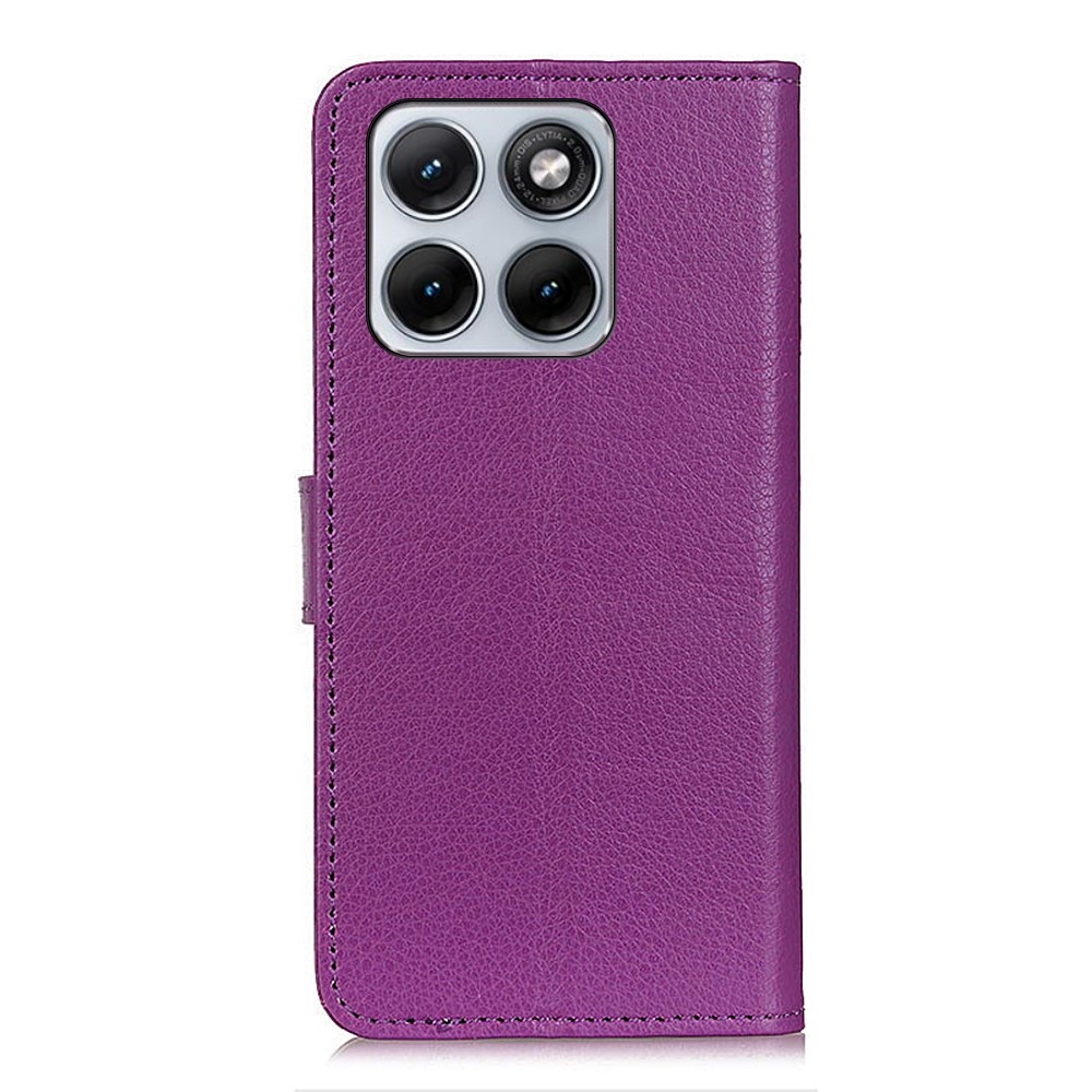 Litchie könyvtáska a Motorola Edge 70 Fusion 5G készülékhez - lila