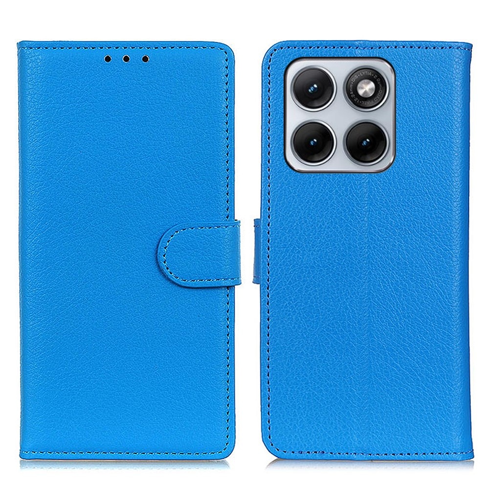 Litchie könyvtáska a Motorola Edge 70 Fusion 5G készülékhez - kék