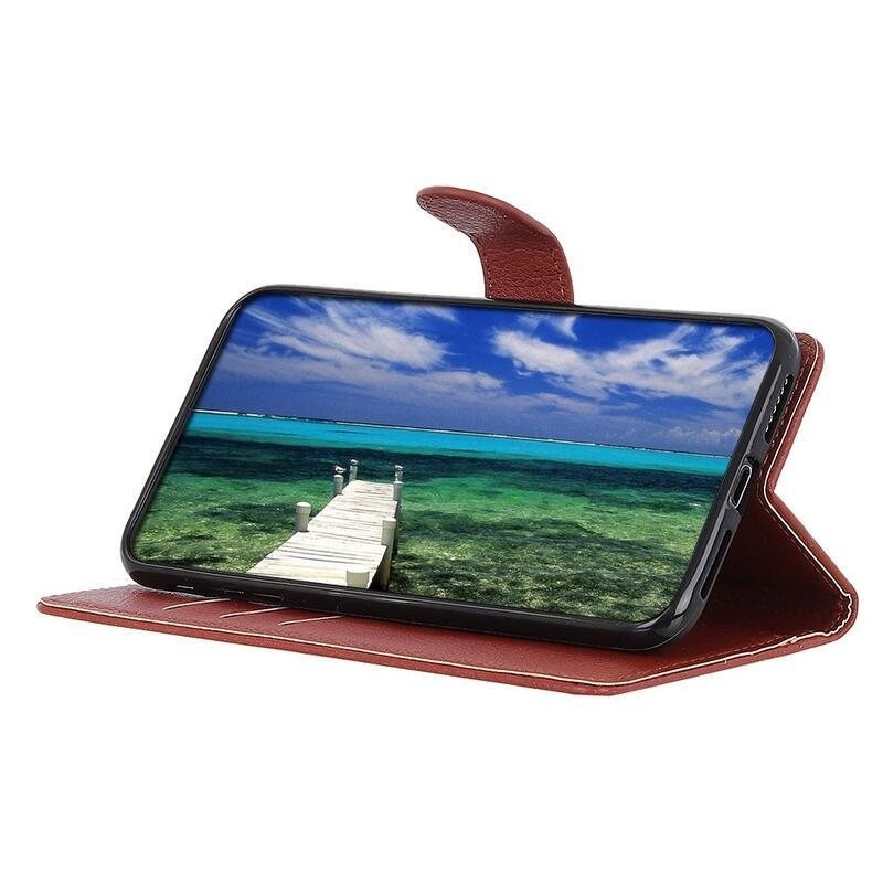 Litchie könyvtáska Nokia C22 készülékhez - barna