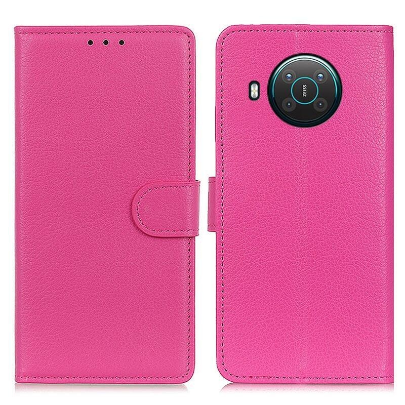 Litchie könyvtáska Nokia X10/X20 készülékhez - rózsaszínű