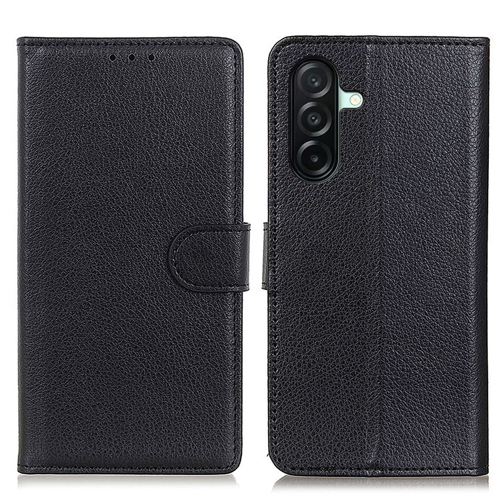 Litchie könyvtáska Samsung Galaxy A27 készülékhez - fekete
