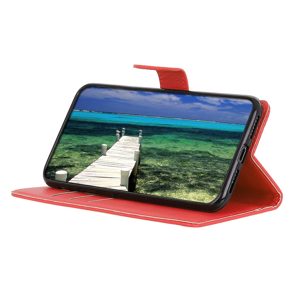 Litchie könyv tok Samsung Galaxy A27 készülékhez - piros
